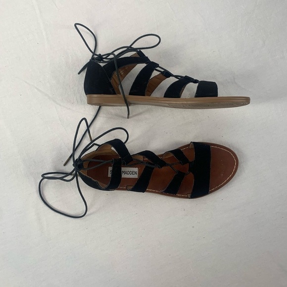 Steve Madden Gabriela Gladiator Sandals in Black Size‎ 6.5 - Picture 2 of 8